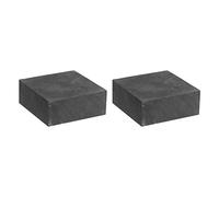 sourcing map Grafito Bloque Lingote Rectángulo Grafito Electrodo Placa Tablero 50x50x20mm para Fusión Fundición, Electrólisis Galvanizado, Paquete de 2