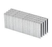 sourcing map Grapas de corona estrecha calibre 18 de 1/4 x 1-1/4 pulgadas, 1000 piezas de acero galvanizado para grapadora neumática, eléctrica, color blanco