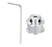 sourcing map GT-2 36T - Polea sincrónica de rueda de 5 mm de diámetro, polea de distribución de aluminio de 36 dientes, correa de distribución de 10 mm de ancho para máquina CNC de impresora 3D (con