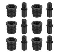 sourcing map Guías de parrilla de altavoz de plástico negro tipo bola 5,8 mm x 12 mm, 6 pares