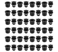 sourcing map Guías de parrilla de altavoz de plástico negro tipo caja de marco de fijación de cuerpo hebilla de cierre a presión de 10,6 mm x 10,8 mm para piezas de altavoces, accesorios, 30 pares