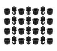sourcing map Guías de parrilla de altavoz de plástico negro tipo caja de marco de fijación de cuerpo hebilla de cierre a presión de 12 mm x 15 mm para piezas de altavoces, accesorios, 16 pares