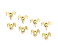 sourcing map Guitarra Cuerda Árboles Cuerda Retenedor Guías Oro para Eléctrica Guitarra Bajo Piezas Reemplazo con Tornillos 4 Juegos