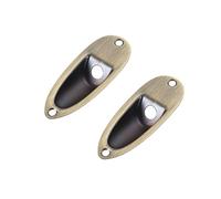 sourcing map Guitarra Entrada Conector Zócalo Placa Salida Cargado Conector 3/8" Bronce para Eléctrica Guitarra Repuesto Piezas 2uds