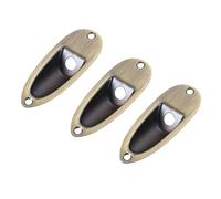 sourcing map Guitarra Entrada Conector Zócalo Placa Salida Cargado Conector Bronce para Eléctrica Guitarra Repuesto Piezas 3uds