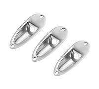 sourcing map Guitarra Entrada Conector Zócalo Placa Salida Cargado Conector Plata para Eléctrica Guitarra Repuesto Piezas 3uds