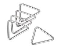 sourcing map Hebilla de anillo de triángulo de metal de 50 mm de ancho interior para correa, manualidades, 10 unidades