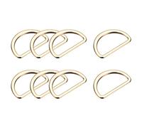 sourcing map Hebilla de anillos en D de metal, hebilla soldada con anillos en D para coser ropa, correas, bolsos, cinturón y accesorios de bricolaje, Tono dorado., 50mm