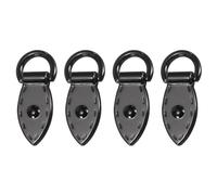 sourcing map Hebilla de clip lateral para bolsa, 4 piezas de metal con forma de hoja colgante para monedero, conector de cadena con anillo en D para hacer tú mismo, bolso cruzado (negro metálico, 36