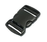 sourcing map Hebilla de Liberación Rápida de Plástico Negro de Conexión de Cinturón de Repuesto de 1 1/2"