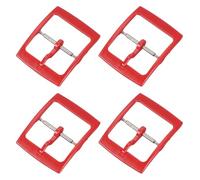 sourcing map Hebilla de repuesto para correa de reloj, cierre de correa de reloj de plástico de repuesto para correas de reloj de cuero de silicona y nailon, rosso, 16mm