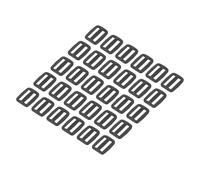 sourcing map Hebilla deslizante de plástico de 25 mm, ajustador de cinturón, cierres de correa para bolsa, cinturón, perro, gato, collar, arnés, negro, paquete de 30