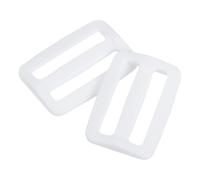 sourcing map Hebilla deslizante de plástico, deslizamientos triples, hebillas de cincha ajustables para mochila, monedero, correa de cincha, blanco, 1 1/4"
