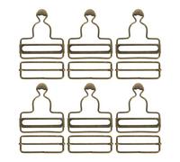 sourcing map Hebillas para Tirantes, 6 Juegos de Hebillas de Metal Retro para Reemplazo de Tirantes de 50 mm (2") de Ancho Interior para Pantalones, Chaquetas y Jeans, Tono Bronce