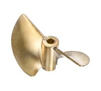 sourcing map Hélice de barco RC, aleación de aluminio, 2 cuchillas, 4 mm de diámetro, 50 mm de diámetro exterior de 1,4 mm, paso CW en sentido horario, hélice de taladro giratoria para barco RC