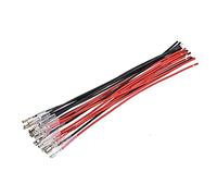 sourcing map Hembra Pala Crimpado Terminal 2,8mm 4,8mm con Aislante Manguito 20cm 20 AWG Cable Rojo Negro Surtido Kit para Lámpara Interruptor, Juego de 5