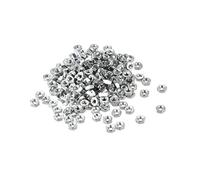 sourcing map Hexagonales Tuercas, M2x0.4mm Métrica Gruesa Rosca Hexagonal Tuerca, Carbono Acero, Paquete de 200 (Plateado Tono)