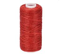 sourcing map Hilo de coser de cuero de 55 yardas 150D/1mm de poliéster encerado cuerda para coser manual (rojo)