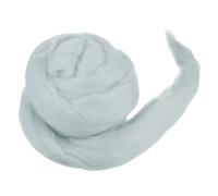 sourcing map Hilo de lana suave de fieltro de 50 g, hilo grueso puro para agujas de fieltro, tejer, manta, manualidades, color gris claro
