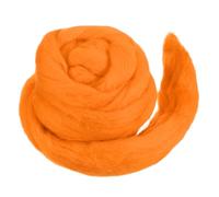 sourcing map Hilo de lana suave de fieltro de 50 g, hilo grueso puro para agujas de fieltro, tejer, manta, manualidades, color naranja