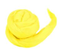 sourcing map Hilo de lana suave de fieltro de 50 g, hilo grueso puro para tejer con agujas, fieltro, manta, hilado, arte, manualidades, color amarillo claro