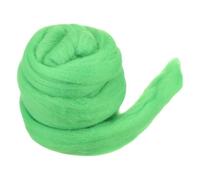 sourcing map Hilo de lana suave de fieltro de 50 g, hilo grueso puro para tejer con agujas, fieltro, manta, hilado, arte, manualidades, color verde brillante