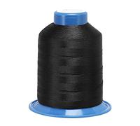 sourcing map Hilo de poliéster reforzado extra fuerte para tapicería de 210D/0,32 mm para coser manual y máquina (negro oscuro)