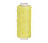 sourcing map Hilo encerado para coser cuero, 50 m, 0,8 mm, 150D, poliéster plano, multiuso, para manualidades de cuero, encuadernación, color amarillo