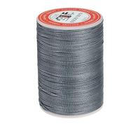 sourcing map Hilo encerado redondo de cuero, 85 m, cuerda de poliéster encerado, 0,65 mm, para manualidades de cuero, encuadernación, pulseras trenzadas, azul escarcha