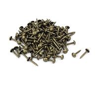 sourcing map Hogar Muebles 5mm x 12mm Tapicería Tachuela Clavo Presión Alfileres Bronce Tono 150uds