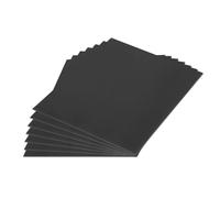 sourcing map Hoja de plástico ABS negro de 16 x 12 x 0.08 pulgadas para modelo de construcción, manualidades, panel, paquete de 8
