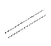 sourcing map HSS (acero de alta velocidad), brocas helicoidales extralargas, 5 mm de diámetro, 200 mm de longitud para metal endurecido, carpintería, plástico y aleación de aluminio, 2 unidades