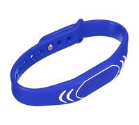 sourcing map ID Tarjeta Llave Pulsera RFID Proximidad 125KHz TK4100 Lectura Solo Sin Contacto Token Etiqueta Pulsera para Puerta Entrada Acceso Control Azul