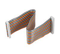sourcing map IDC 50 Pines Cable Plano Flexible Arco Iris Cinta Puente Cable 30cm