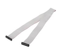 sourcing map IDC - Cable plano de 26 pines, 2 mm, paso de 50 cm de longitud, FC a FC hembra doble, cable plano para electrónica industrial, color gris