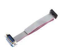 sourcing map IDC Wire - Cable plano DB15 macho a conector hembra FC-16 de 2,54 mm, paso de 30 cm de longitud