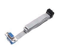 sourcing map IDC Wire - Cable plano DB9 hembra a conector hembra FC-10 hembra de 2,54 mm, paso de 50 cm de longitud