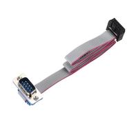 sourcing map IDC Wire - Cable plano DB9 macho a conector hembra FC-10 de 2,54 mm, paso de 30 cm de longitud