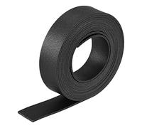 sourcing map Imitación Cuero Tira Cuero Correa Doble Cara 79" Largo 0.78" Ancho Negro para Bricolaje Artesanía, Cinturones, Bolsos