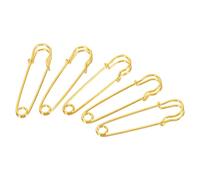 sourcing map Imperdibles de Seguridad 38mm, Alfileres Pasadores de Costura de Metal Grandes para Mantas Artesanía Broches Fabricación, Tono Dorado 20 Piezas