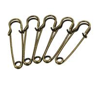sourcing map Imperdibles de Seguridad 50mm, Alfileres Pasadores de Costura de Metal Grandes para Mantas Artesanía Broches Fabricación, Tono Bronce 15 Piezas