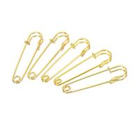 sourcing map Imperdibles de Seguridad 70mm, Alfileres Pasadores de Costura de Metal Grandes para Mantas Artesanía Broches Fabricación, Tono Dorado 20 Piezas
