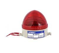 sourcing map Indicador de CA Industrial 220V Mini LED Rojo Destello de luz de Advertencia de señal de Torre de lámpara
