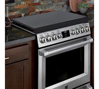 sourcing map Inoxidable Acero Estufa Superior Cubierta, Gas Estufa Protectora Cubierta Soporte para Arrocera Inducción Refrigerador, Fideos Placa para Cocina/Eléctrica Estufa, Negro