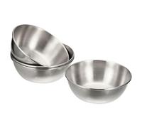 sourcing map Inoxidable Acero Salsa Platos, 4uds Metal Salsa Tazones Servir Platos Condimentos Tazas para Salsas, Arroz, Hielo Crema, Plata