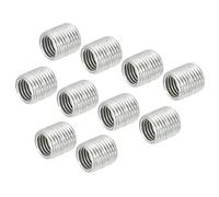 sourcing map Inserto de Tuercas Reductoras de Rosca M10 x 1mm Macho a M8 x 1mm, Adaptador Hembra de Rosca Fina 10mm Largo, Instalación de Tuberías, Reductor de Manga de Conversión, 10uds