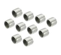 sourcing map Inserto de Tuercas Reductoras de Rosca, M12x1mm Macho a M10x1mm Hembra, Adaptador de Rosca Fina,Conexión de Tubería de 10mm Largo, Reductor de Manguito de Conversión, 15 Unidades