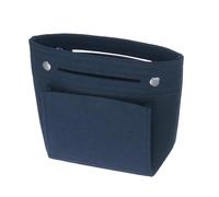 sourcing map Inserto, portátil con múltiples compartimentos a presión, forro para bolsa de lona, bolsa de mano, azul oscuro, moderno