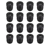 sourcing map Insertos para Tubo Redondo con Rosca M6 24uds, Tapa Tubo Redondo de 19mm Diámetro Externo, Tapón de Plástico Negro, Inserto de Rueda, Tapa de Extremo de Silla, Tapón Tapa Mueble