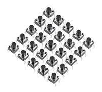 sourcing map Interruptor de botón táctil momentáneo de 6 x 6 x 7 mm DIP, 25 unidades